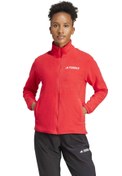Resim W MT ESS FZ FL Kırmızı Kadın Polar Sweatshirt adidas