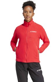 Resim W MT ESS FZ FL Kırmızı Kadın Polar Sweatshirt 