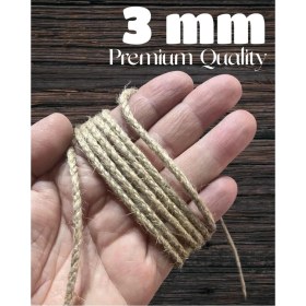 Resim 3 mm 15 Metre ( Jüt Halat Kendir Doğal Ip ) 