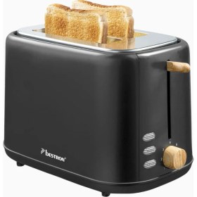 Resim Bestron Black-Wood 800W Ikili Lüks Ekmek Kızartma Makinesi 