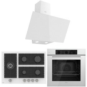 Resim Ferre Flowart BL Modüler Seriisi 3'lü Beyaz Ankastre Set ( QBL62CB-BL136-D078 ) 