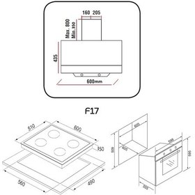 Resim Alveus Baker AF870 - A10 - AD07 Siyah Ankastre Set 