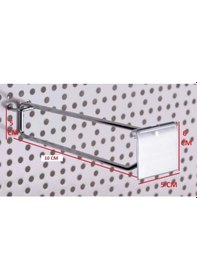 Resim Delikli Pano Kancası 10 Cm Etiket Askılı Raf Askısı Raf Kancası Mağaza Düzenleme 100 Adet 