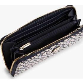 Resim Tommy Hilfiger Th Jacquard Lrg Za Kadın Mavi Cüzdan Aw0aw17478dw6 MAvi 