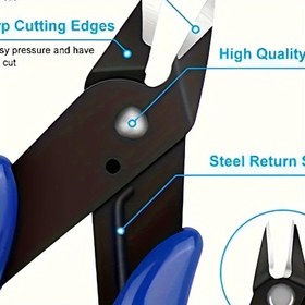 Resim Çapraz Endüstriyel Elektronik Penseler, Karbon Çelik Mini Eğim Makası, Hassas Tel Kesme El Aletleri, DIY Model Kırpma Yan Kesici, Güvenlik Kavramalı Sap - Kokusuz Aletler ve Aksesuarlar 