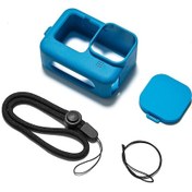 Resim Mavi-gopro Hero 10 9 İçin Silikon Kılıf Lens Kapağı Koruyucu Kapak Kafes Gopro Hero 9 Siyah Aksesuarlar Go Pro 10 9 Gopro9 Hero9 İçin 