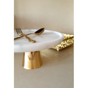 Resim Panorama Mermer Pasta Kek Standı 