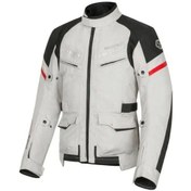 Resim Motosiklet Montu 4 Mevsim Long Dayanıklı Oxford Kumaş Yumuşak Astarlı Motor Mont Man Grey 