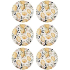 Resim The Mia Limoncello Servis Tabağı 6lı Set 26cm Lmn013 Beyaz 