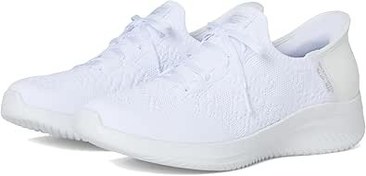 Resim Skechers Kadın Martha Stewart Ultra Flex 3.0-Back On Track Eller Serbest Slip-ins Sneaker, Beyaz = wht, 35 EU 