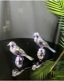 Resim Lyra Dekoratif Kuş Mor 