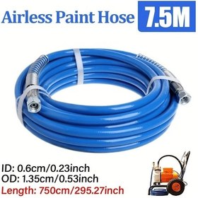 Resim Cloud011 295.28inch Havaşız Boya Hortumu Nozlu Tabanca 5000psı Yüksek Basınç Temizleme Aleti 