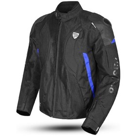 Resim Motosiklet Montu Full Korumalı Titanyum 4 Mevsim Maxdura Hörgüçlü Model Mont Mavi 