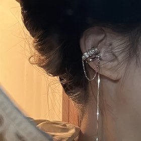 Resim Uzun İnci Püsküllerle Şık Fransız Tarzı Kulaklık - Delme Gerektirmez, Alaşım, Nisan Doğum Taşı, Günlük Kullanım ve Partiler İçin Mükemmel, İdeal Sevgililer Günü Hediyesi, Zarif Aksesuar|Modaya Uygun Kulaklık|Doğal Taş Tasarımı 
