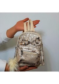 Resim Fiyra Crn Krem Pullu Kız Çocuk Sırt Çantası 16cmx20cmx10cm Krem 