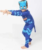 Resim Zyzqstore Çocuk Pijamaskeliler Kostümü Pjamasks Kostüm - Mavi Mavi Erkek Kız 3-10 Yaş Mavi 