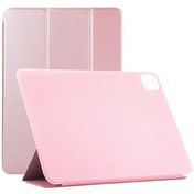 Resim iPad Uyumlu Pro 12,9 İnç Yatay Çevirme Ultra-ince Çift Taraflı Klipssiz Tokasız Manyetik Pu Deri Tablet Kılıfı, Üç Katlanır Tutucu Ve Uyku / Uyandırma Fonksiyonu İle 