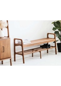 Resim Woodesk Ponte Ahşap, Ayakkabılık Ve Raf Sistemi, 150x65, Tik Renk Teak 