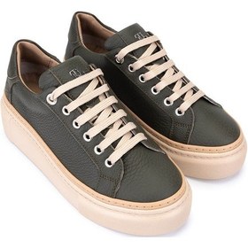 Resim Tamer Tanca Kadın Hakiki Deri Haki Sneakers & Spor Ayakkabı 1116 5022-09 Bn Ayk Sk25-26 Hakı Fltr Haki 