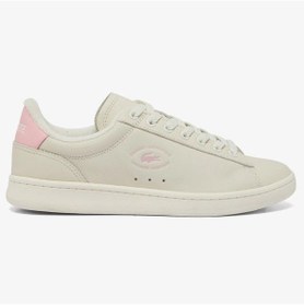 Resim Lacoste Carnaby Set Leather Womens Sneaker Hakiki Deri Kadın Günlük Spor Ayakkabı Krem Krem 