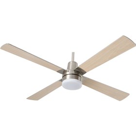 Resim Alsanfan Pilot Gri Motorlu Kahverengi Kanatlı Uzaktan Kumandalı Tavan Vantilatörü 