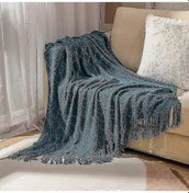 Resim Nordic Örme Battaniye - Yumuşak, Dokulu Ve Düz, Avrupa'da Kanepe, Yatak Ve Noel Dekorasyonu İçin 130x230 Cm Cl-morandi Mavi 