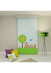 Resim PAREDORA Top Ağaçta Kuşlar Tek Kanat Fon Perde 