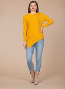 Resim FTZ Women Kadın Asimetrik Kesim Triko Safran 20-584 