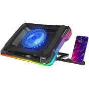 Resim Rampage S49 Cyclone Siyah 10 Mode RGB 140-140mm 1Fanlı 14-19" LED Ekranlı Notebook Soğutucu Stand 