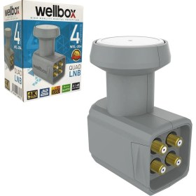 Resim Wellbox Lnb Dörtlü (Quad) Gold 0.1db 3D 4K Wellbox WXL-204 