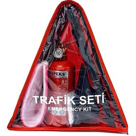 Resim Üçgen Trafik Ve İlk Yardım Seti Karayollarına Uygun Trafik Seti 