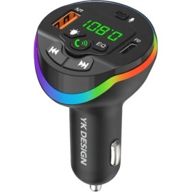 Resim GUNKES FT-608 Bluetooth Fm Transmitter | Usb/mp3/sd Kart & Pd Type-c Hızlı Şarj Özellikli Araç Adaptörü 