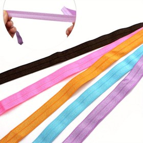 Resim 5 Yards Katı Renk Elastik Bantlar, 16mm Genişlik - Dayanıklı ve Esnek Kumaş Kurdele DIY Dikiş, El Sanatları, Saç Aksesuarları ve Düğün Giysileri için - Canlı Çeşitli Renkler Mevcut, Dikiş Malzemeleri Aksesuarları 