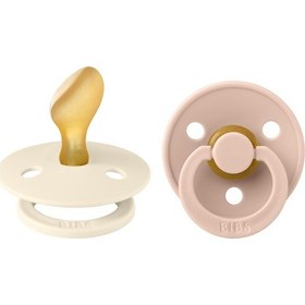 Resim Bibs Colour İkili Anatomik Kauçuk Emzik- Ivory/blush 6-18 Ay Gold - Pembe 