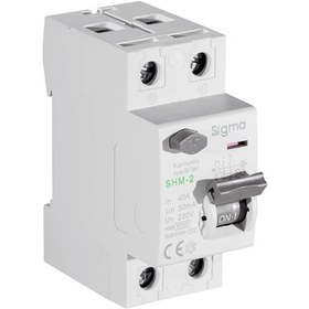 Resim Sigma 2x40a 30ma 6ka Ac Tip Monofaze Kaçak Akım Koruma Rolesi 