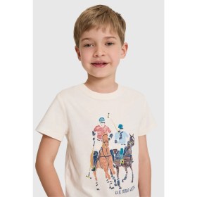 Resim U.s. Polo Assn. Erkek Çocuk Krem Tişört 50327028-VR071 