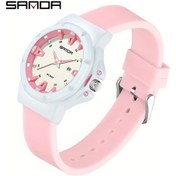 Resim Cloud011 Sanda Unisex Su Spor Saati Pembe Kordon Takvimli Dayanıklı 19685inch Su Geçirmez Diğer 