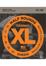 Resim D'addario Ehr310 Half Round Elektro Gitar Teli 010-046 