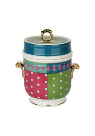 Resim Star Dekor Luckyart Estelle Bone Kulplu Kavanoz 16cm 