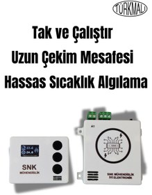 Resim snk mühendislik Kablosuz Oda Termostatı SNK OB1 (BEYAZ) 