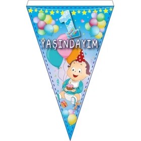 Resim Pasta Market Pasta Markettime Flama 1 Yaşındayım 10'lu Mavi 