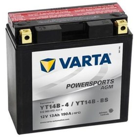 Resim Varta Yt14b-bs 12v 12 Ah Agm Motosiklet Aküsü 