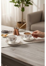 Resim Akayev Petite Fleur 2li Porselen Kahve Fincan Seti Çiçekli 