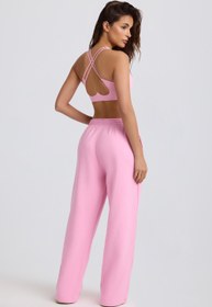 Resim Bebek Pembesi Orta Bel Geniş Paça Jogger Pantolon - M / Tall 