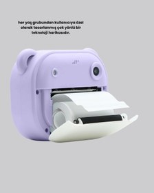 Resim Termal Baskı Özellikli Mini Kamera Mor - 