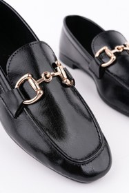 Resim Muggo STRİDE Metal Tokalı Kadın Günlük Loafer Ayakkabı 
