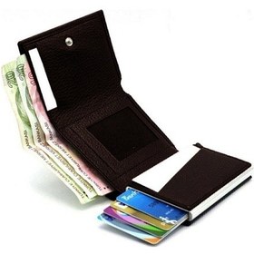 Resim Aquablue Rfid Korumalı Otomatik Mekanizmalı Para Bölmeli Erkek Cüzdan & Kartlık 