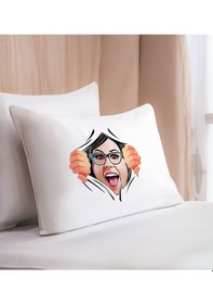 Resim Bk Gift Kişiye Özel Karikatür Tasarımlı Pamuklu Yastık Kılıfı-2 50x70cm , Sevgiliye , Ev si, Tasarım Ev Tekstili 