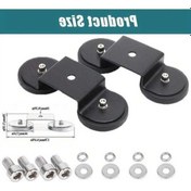 Resim Pazly 66mm Siyah Kauçuk Kaplama Mag. Bracket, 2 Adet Led Aydınlatma Montaj Aparatı 