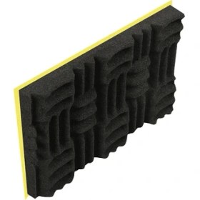 Resim Türkeli Ses Yalıtımı Akustik Labirent Sünger Yanmaz Yapışkanlı 30MM 60 Dns 50X50 